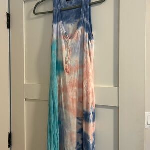 Michael Lauren Blue Tie-Dye dress